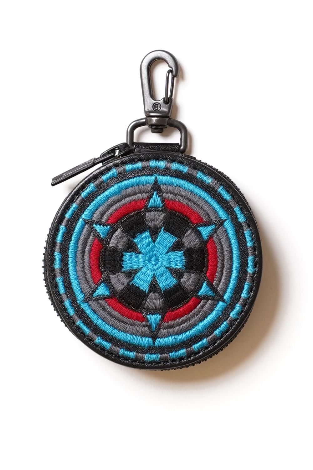 HAZE別注 サークルポーチ ミニ  (BLACK×ターコイズ)