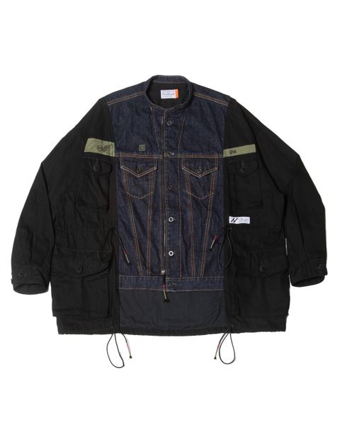 「予約商品」DENIM GS-MK2 COMBAT OVERSIZED JACKET / col: BLACK