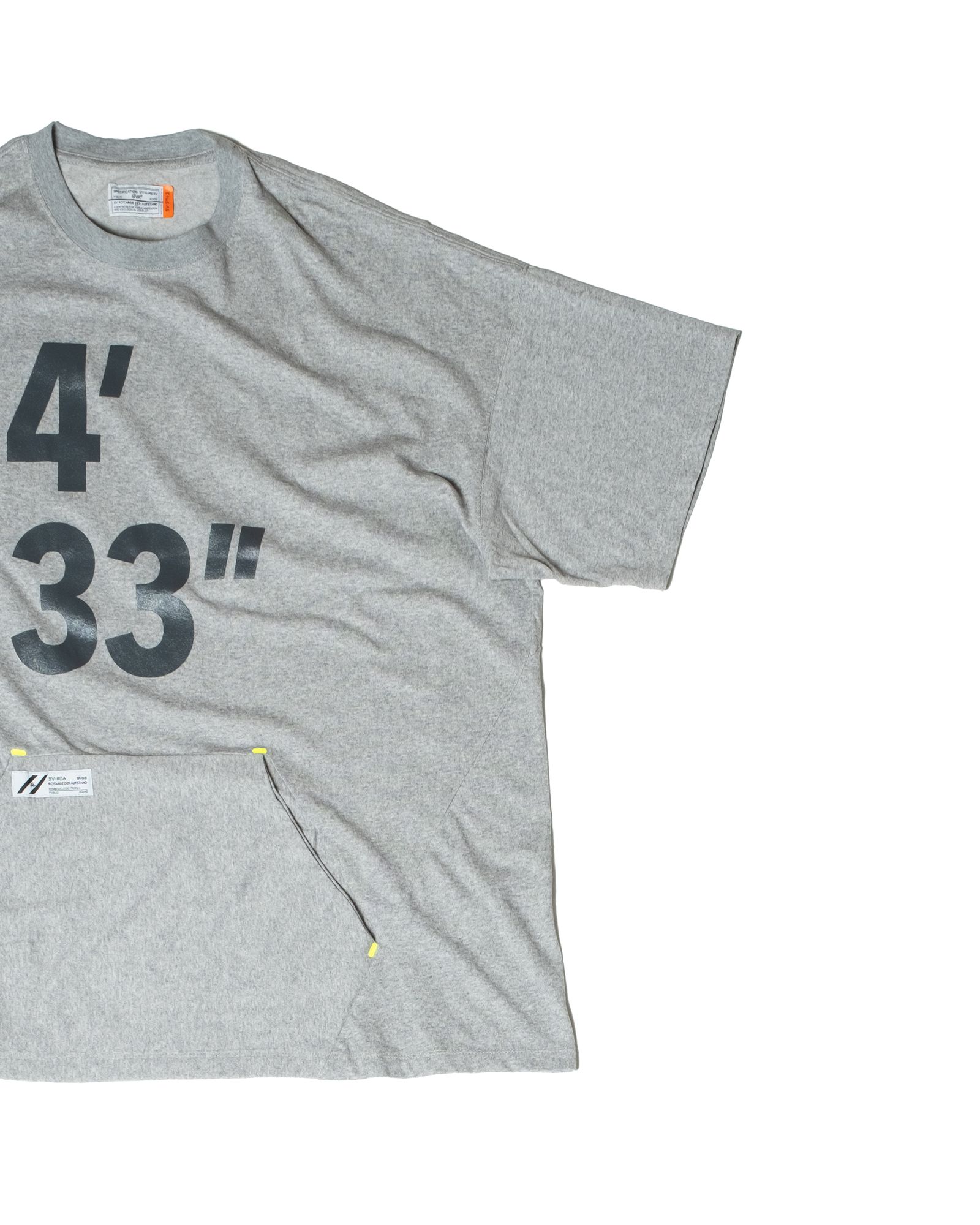 「予約商品」KANGAROO-POCKET WIDE TEE / col: HEATHER GRAY