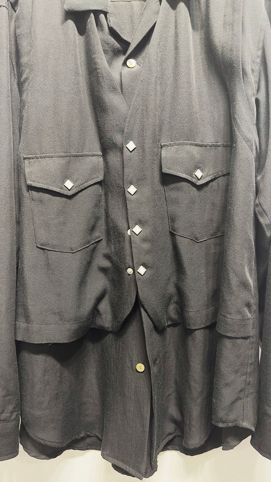 JANIS’S LAYERED SHIRT / ベスト レイヤード シャツ (Black, Mintgreen, White)