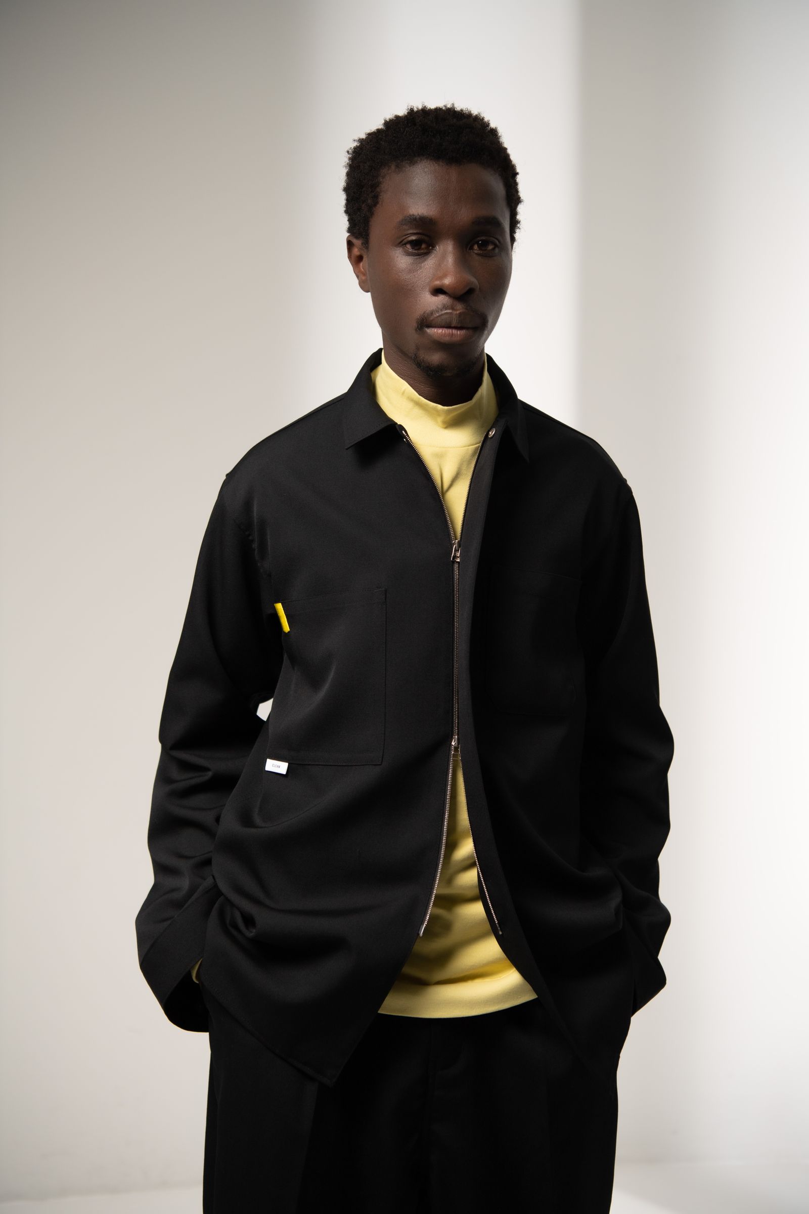 「予約商品」ZIP SHIRT (BLACK)