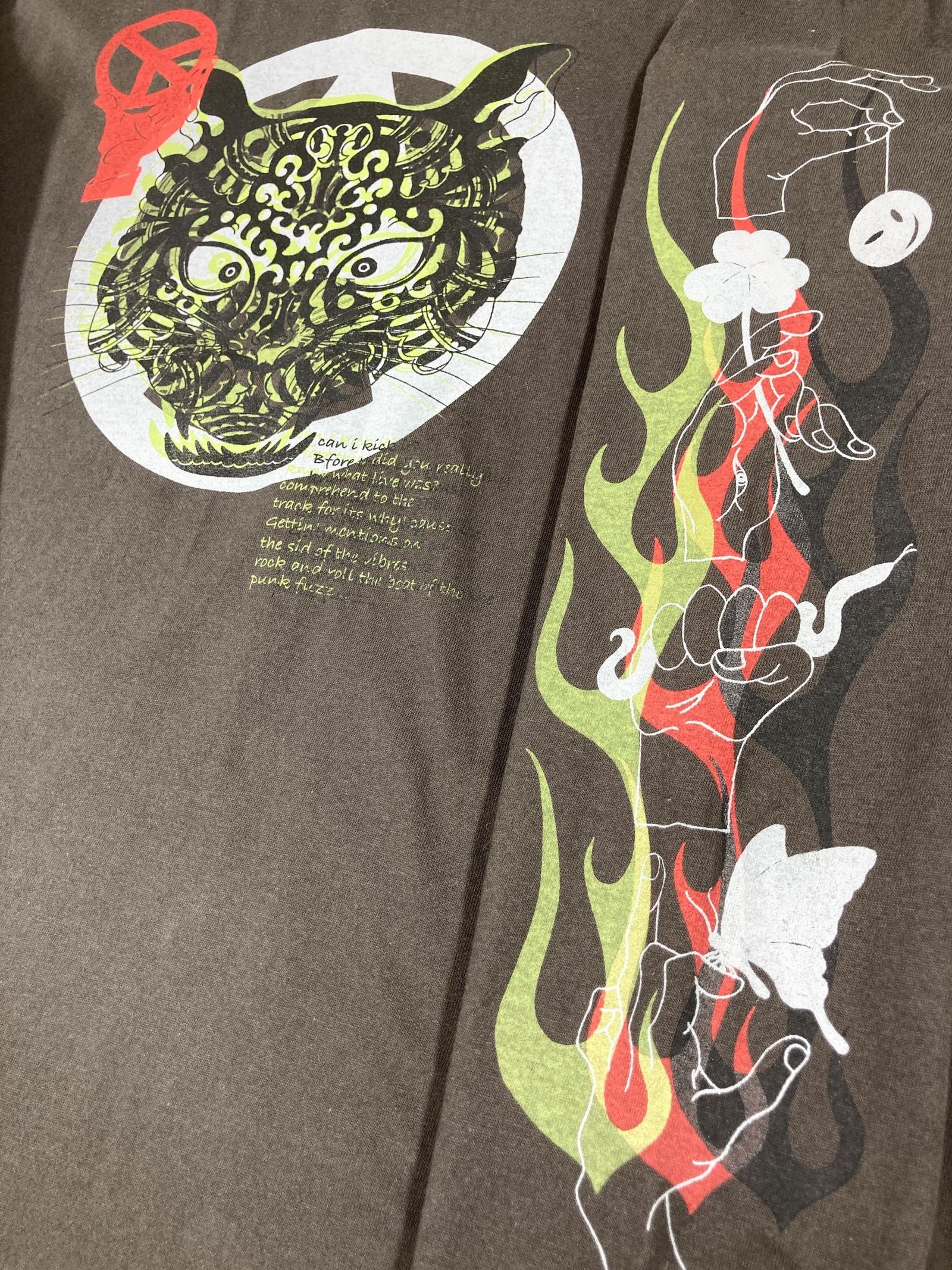 「予約商品」yamaneko anarchy symbol L/S T-shirt "sumi"