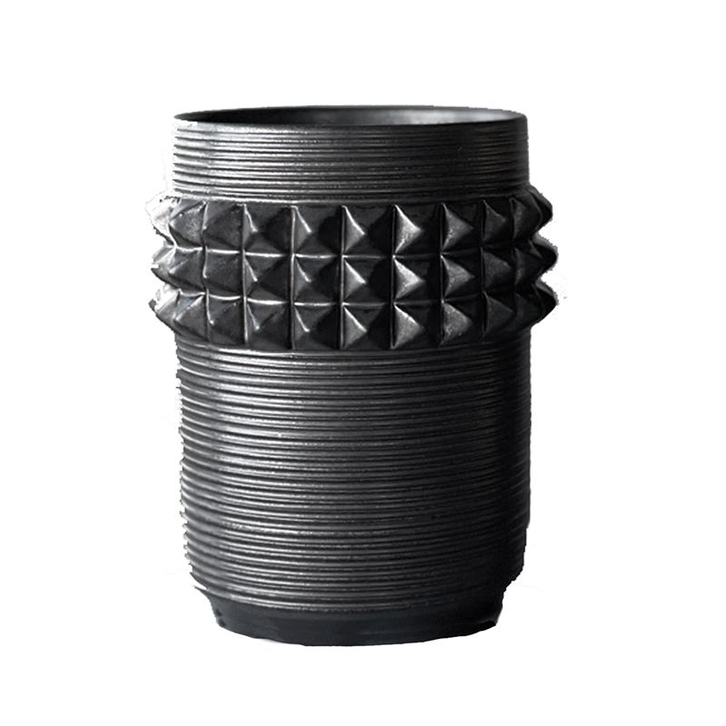PYRAMID STUDS POT（L） "BLACK" -陶器鉢-
