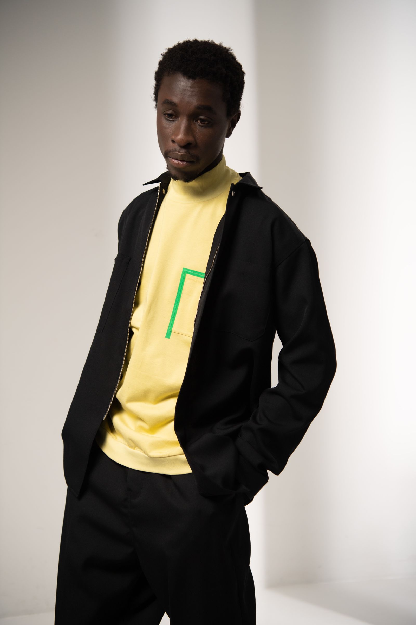 「予約商品」GRID MARKED T-SHIRT (LEMON)