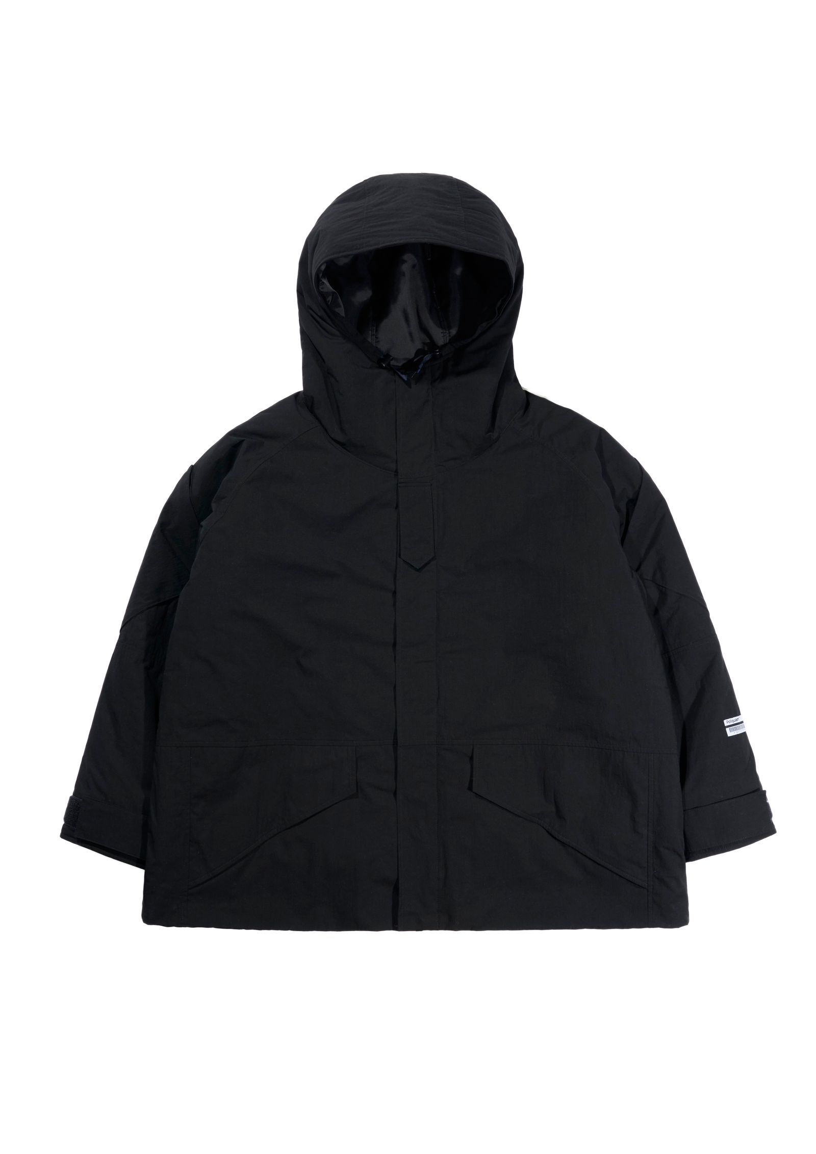 POLIQUANT - THE E.C.W.C.S. DEFORMING HOODED PADDING FIELD JACKET（BLACK