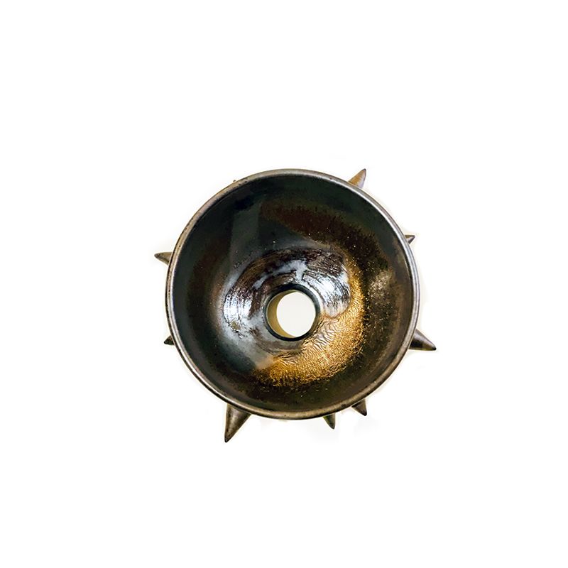 THORN STUDS POT(S)  "GOLD" -陶器鉢-