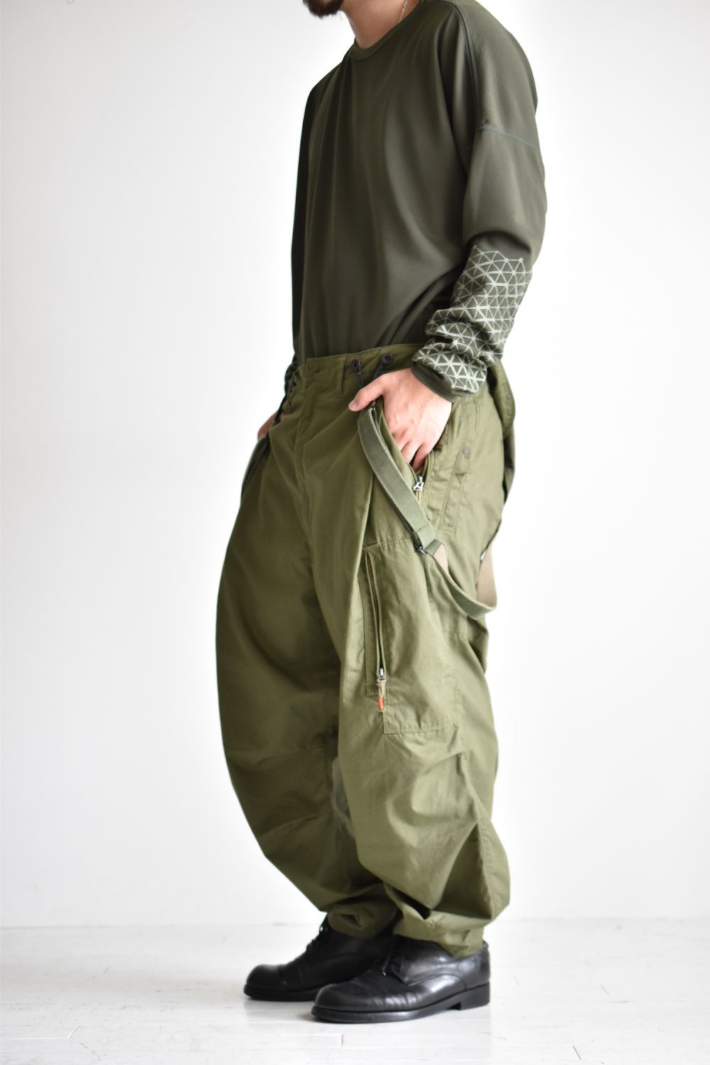 FLIGHT PLEATED SUSPENDER TROUSERS c/#2 OD