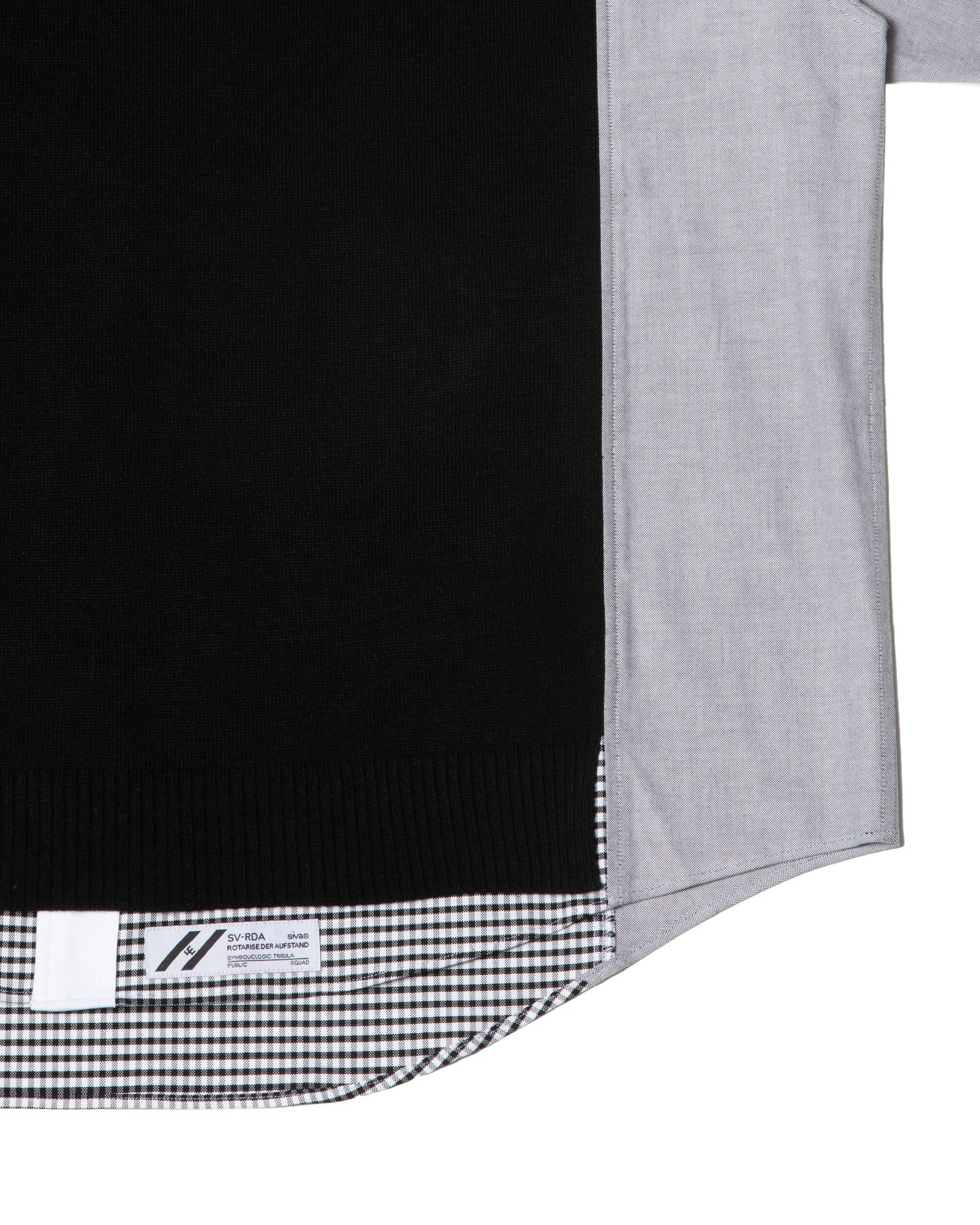 「予約商品」PASTED V-NECK BUTTONDOWN OVERSIZED SHIRTS / col: BLACK