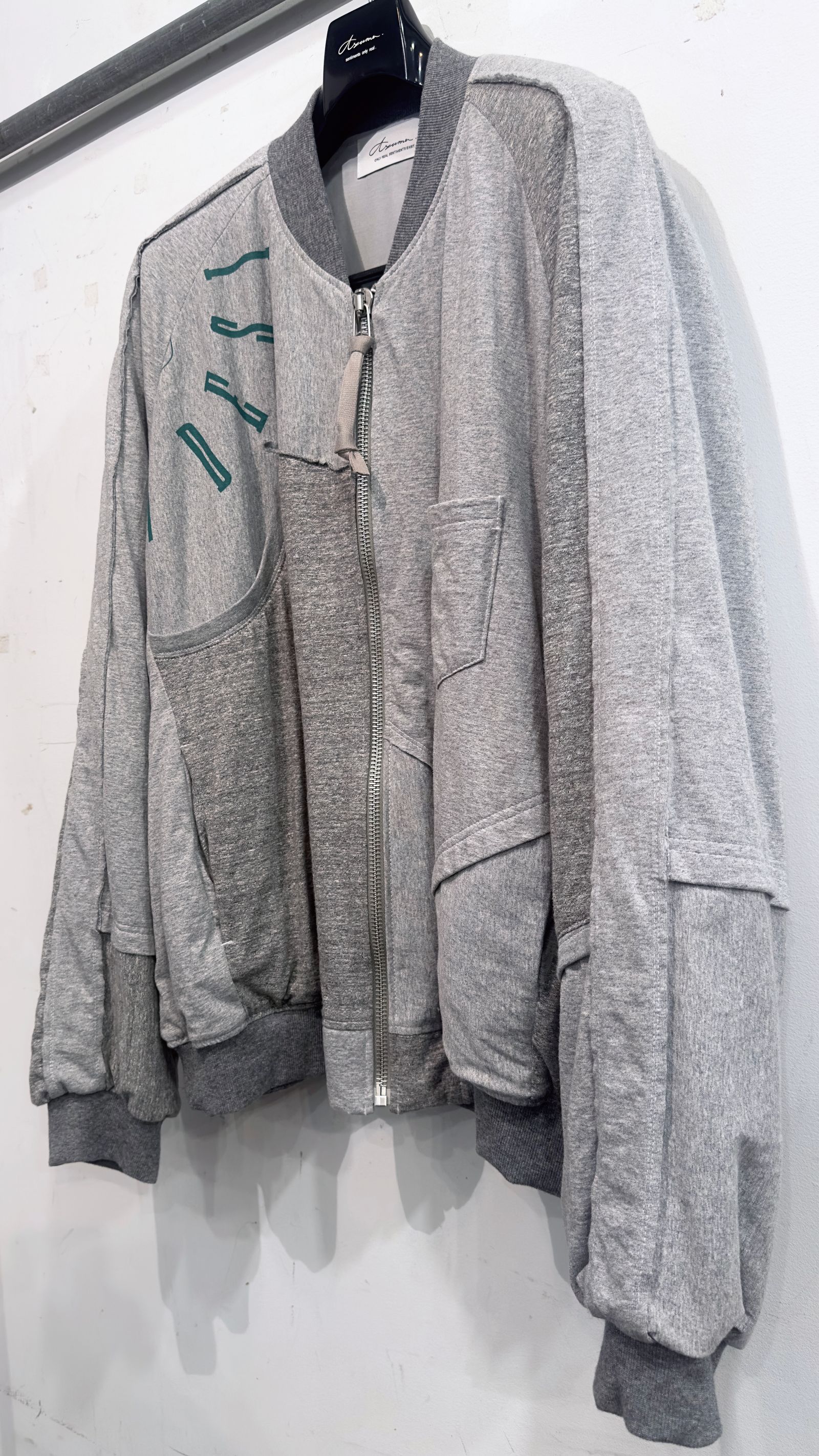 3 FAB REBUILED SUKA BLOUSON / 切り替えカットソー (BLACK,GRAY)