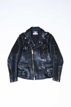 945-80TJ432-1 / レザー ライダースジャケット (BLACK)