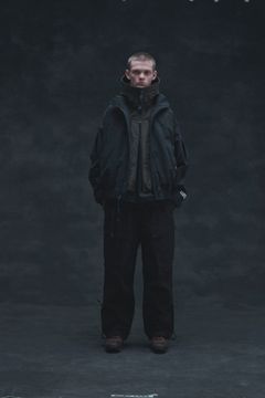 THE DEFORMED BRUSHING BACK FLIGHT JACLET / THE PADDING HOODED VEST / フライトジャケット / フーデッドジャケット / 2way（BLACK）