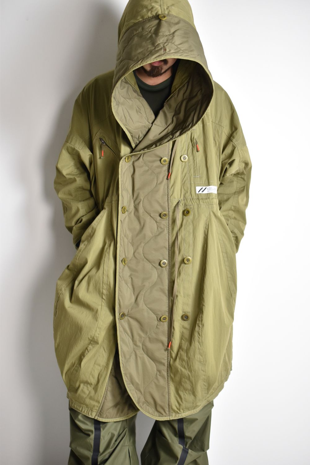 FLIGHT BALLOON WIDE LONG COAT c/#2 KHAKI