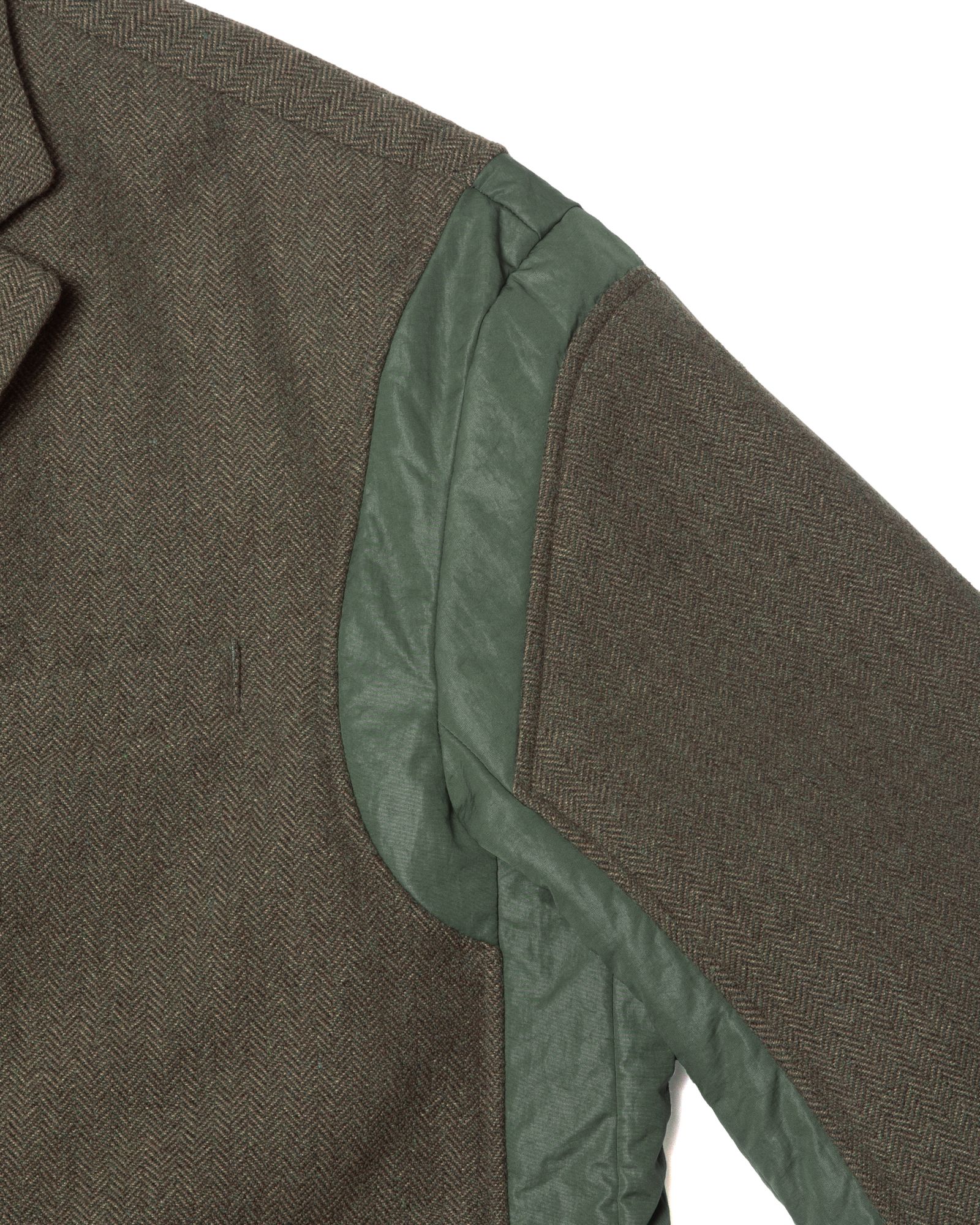 「予約商品」PASTED TWEED DOWN WIDE BLAZER / col: KHAKI