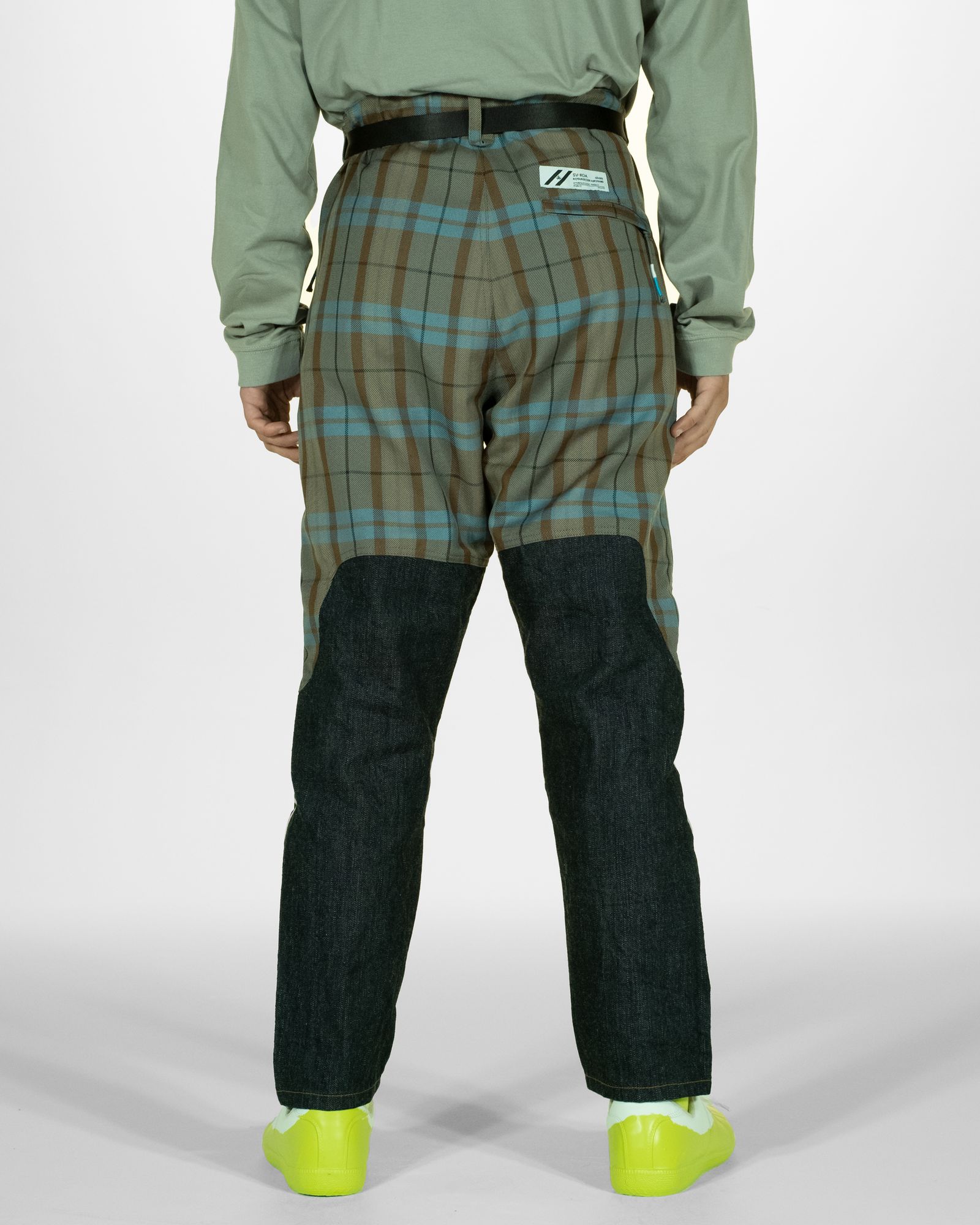 「予約商品」TARTAN-CHECK LOWER-LEG DENIM PANTS / col: TARTAN CHECK X INDIGO
