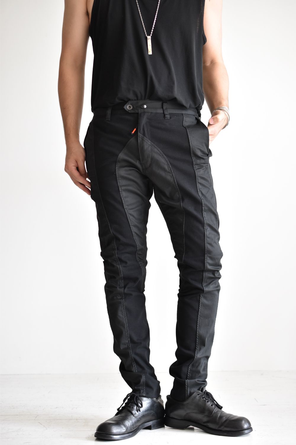 TIGHT FIT STRETCH TROUSERS c/#1 BLACK