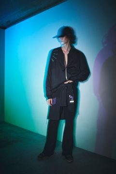 3 FAB REBUILED SUKA BLOUSON / 切り替えカットソー (BLACK,GRAY)