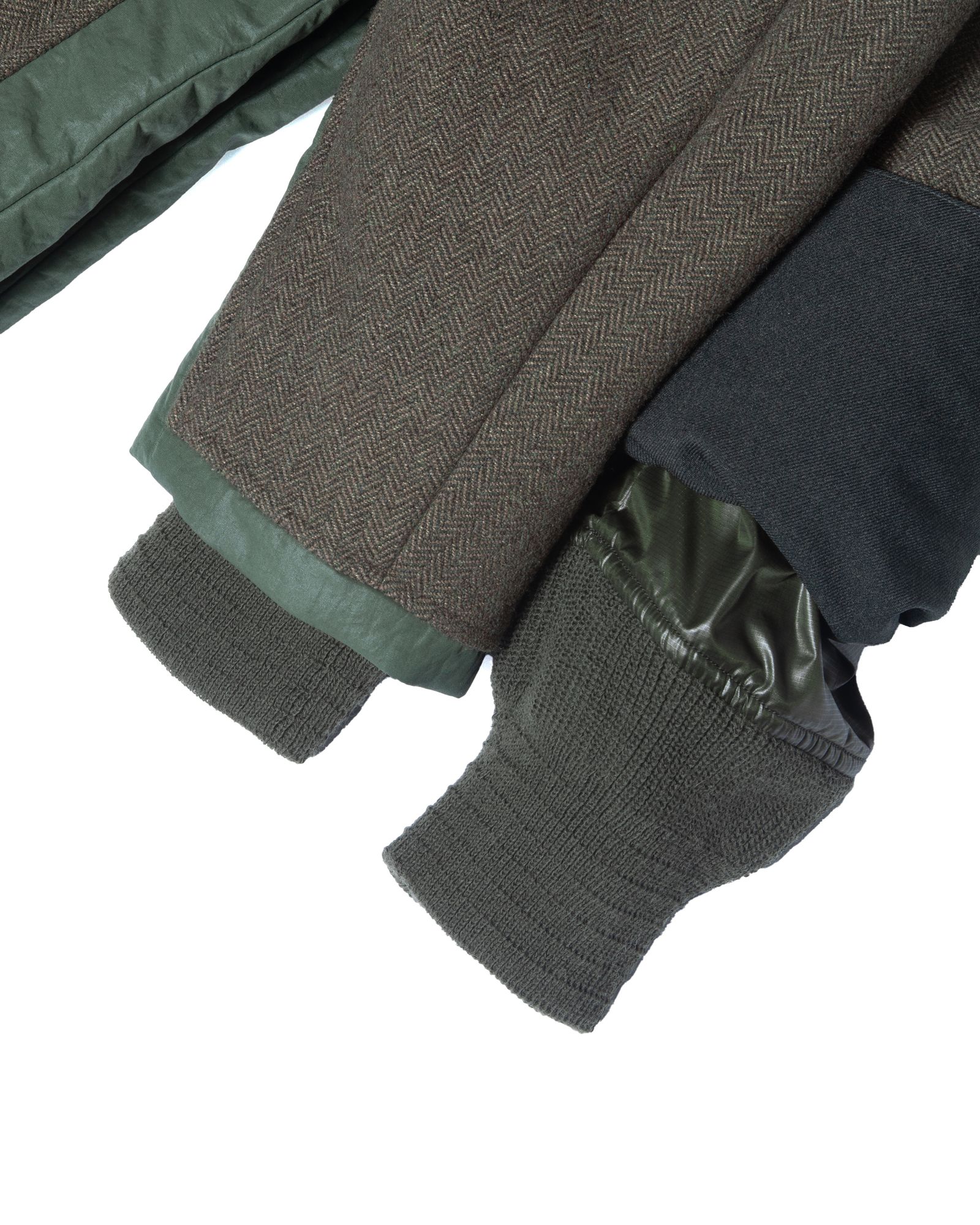 「予約商品」PASTED TWEED DOWN WIDE BLAZER / col: KHAKI