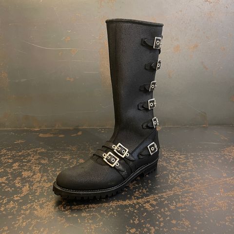 ロングバックルブーツ / BLACK SUEDE