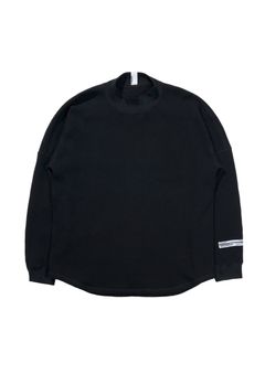 THE BIG WAFFLE MOCKNECK PULLOVER / モックネック プルオーバー（BLACK）