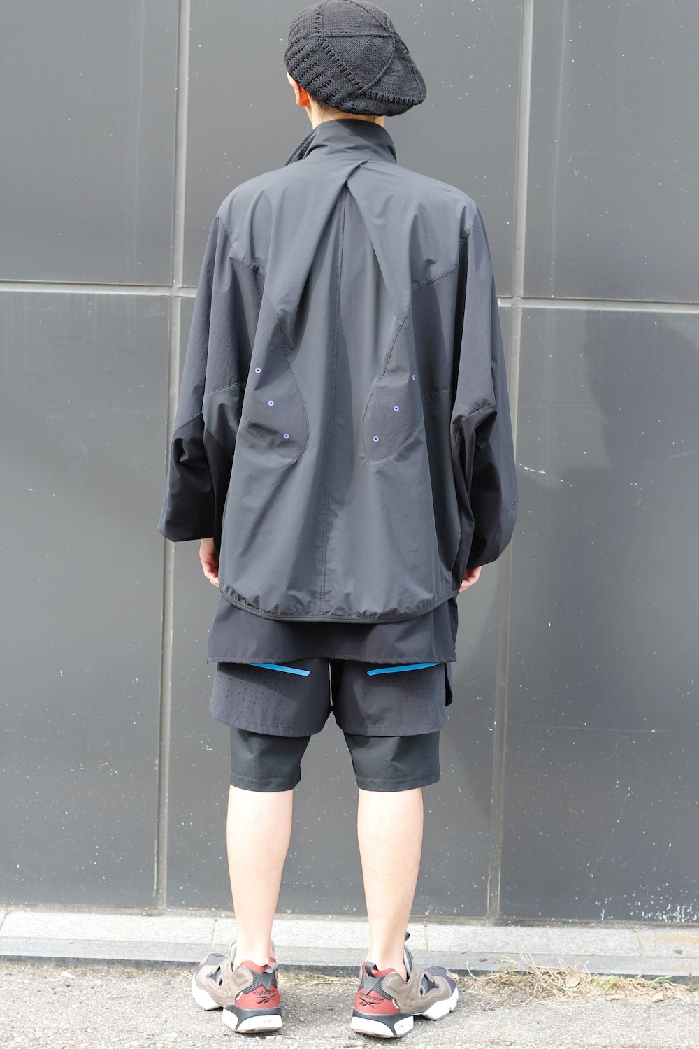 「予約商品」SEAM-LINE LAYERED SHORTS # c/BLACK