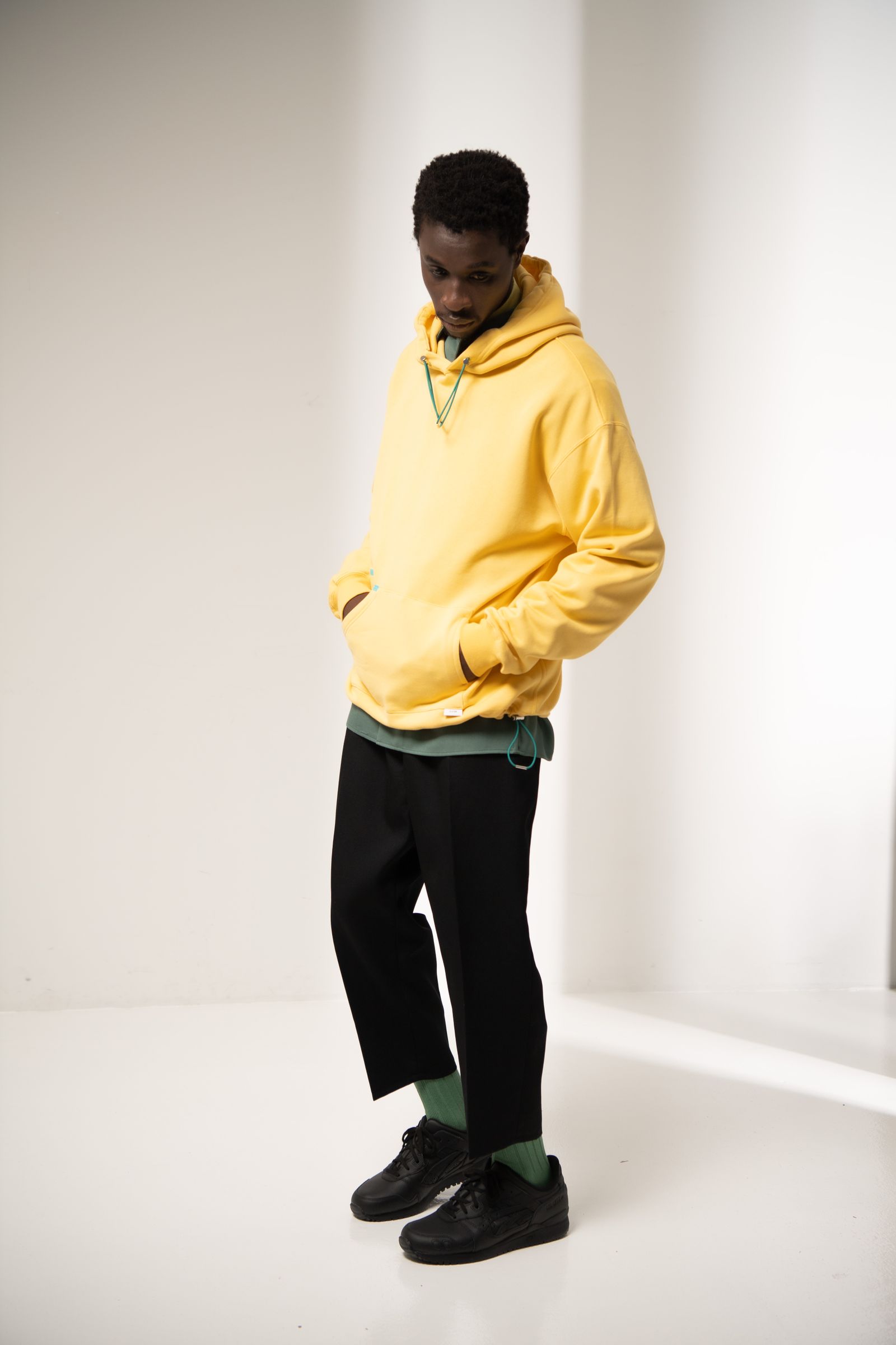 「予約商品」GRID MARKED T-SHIRT (YELLOW)