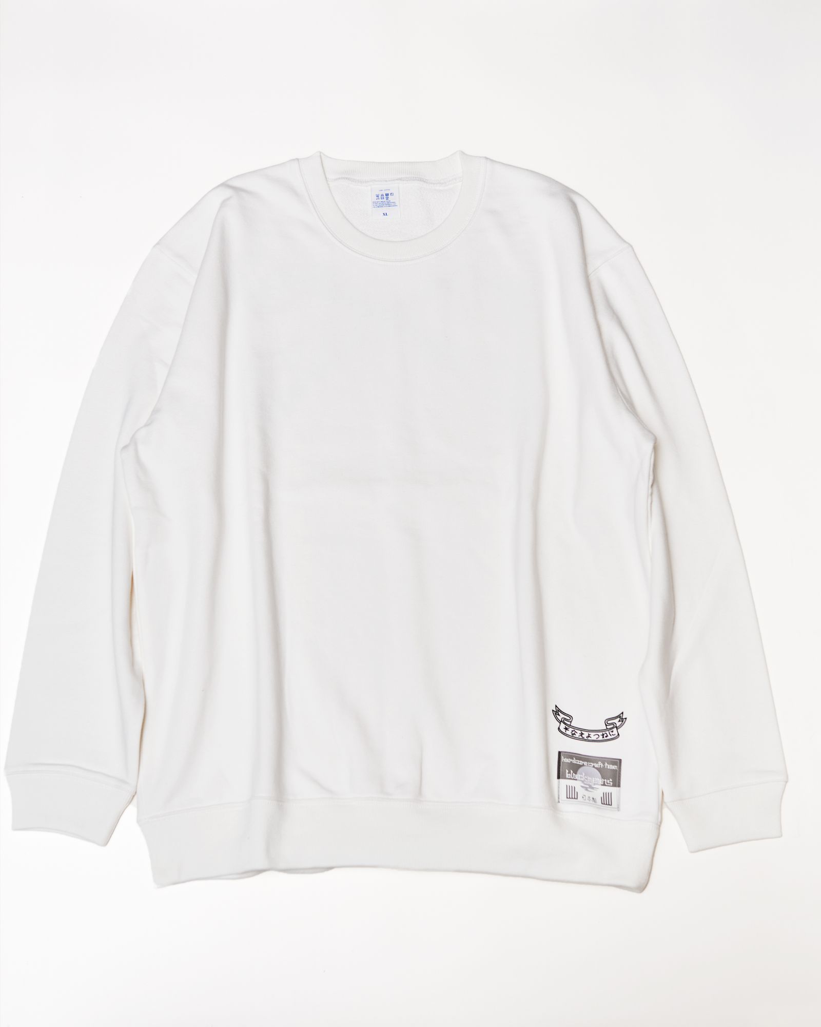 「blackmeans」×「丸岡 和吾」クロスボーンスウェット "WHITE"
