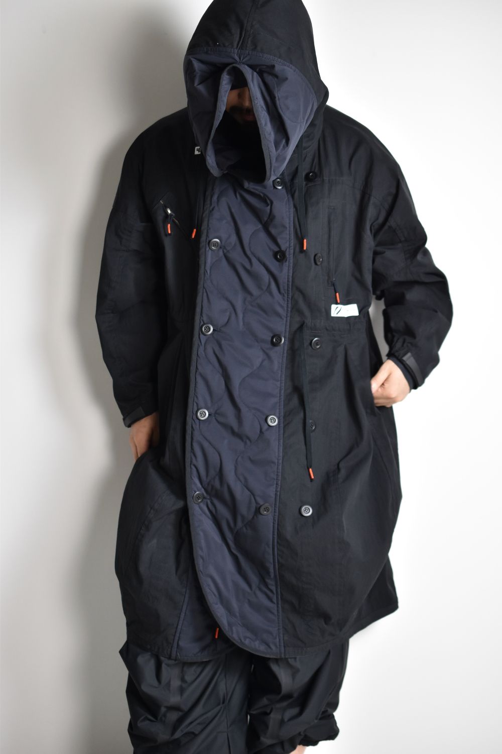 FLIGHT BALLOON WIDE LONG COAT c/#1 BLACK