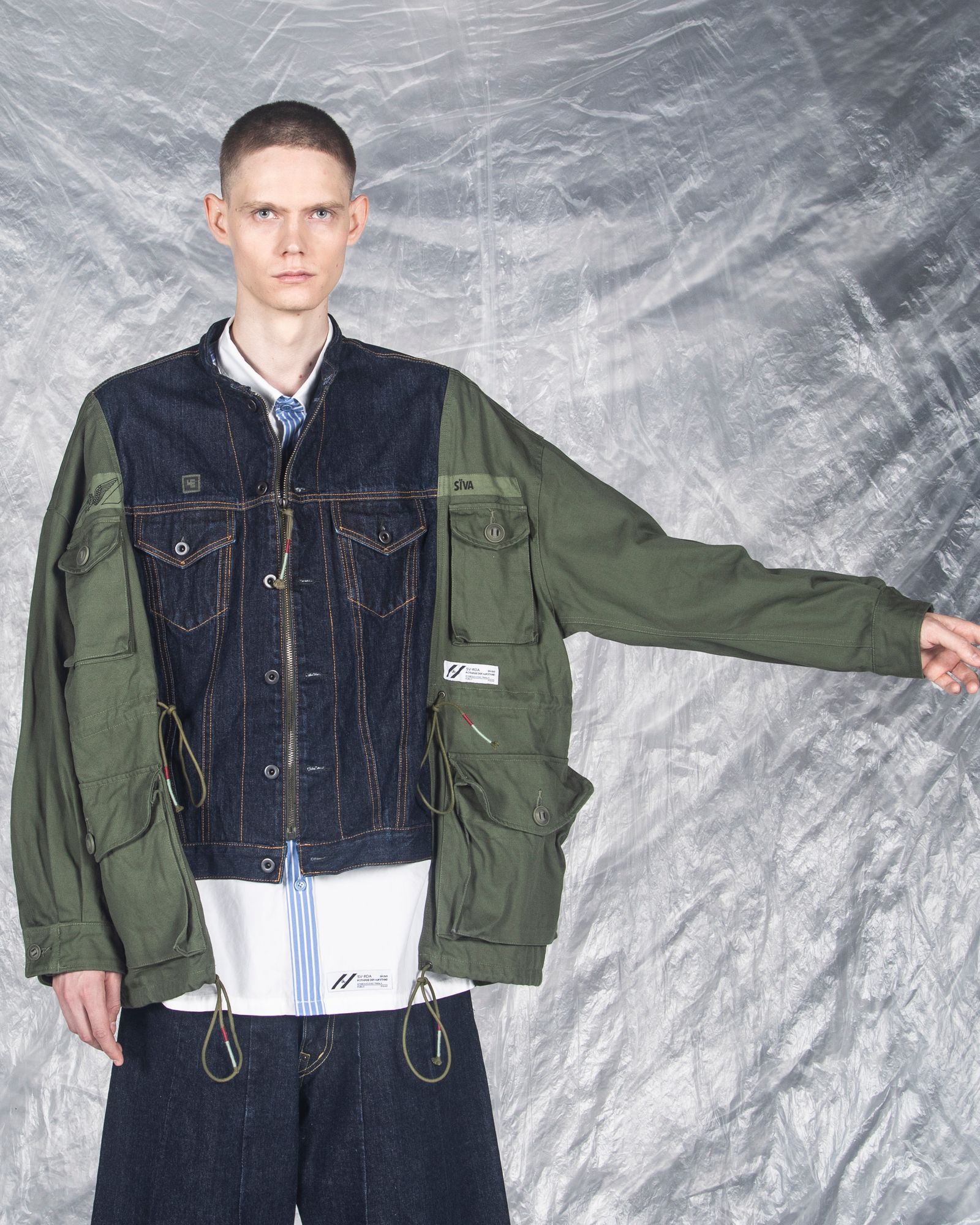 「予約商品」DENIM GS-MK2 COMBAT OVERSIZED JACKET / col: KHAKI