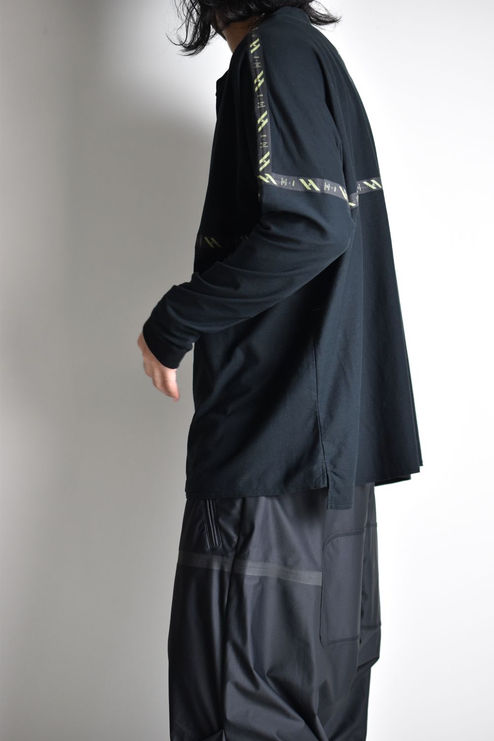 FLATSEAM LINE WIDE L-SLEEVE c/#1 BLACK