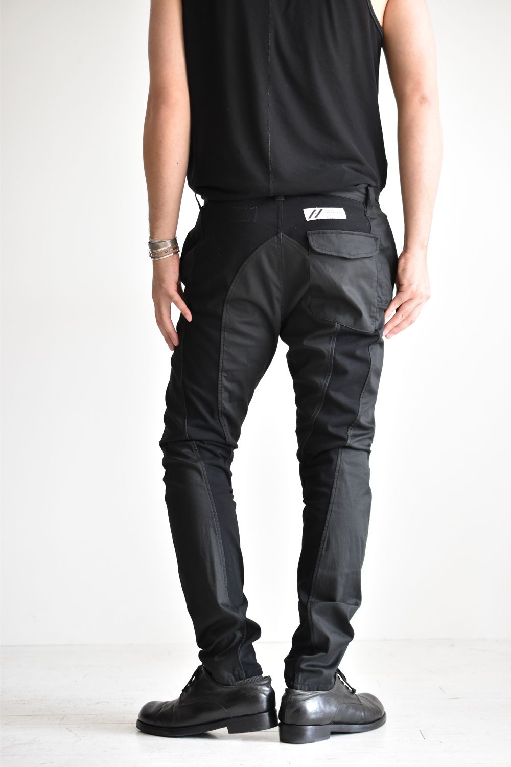 TIGHT FIT STRETCH TROUSERS c/#1 BLACK