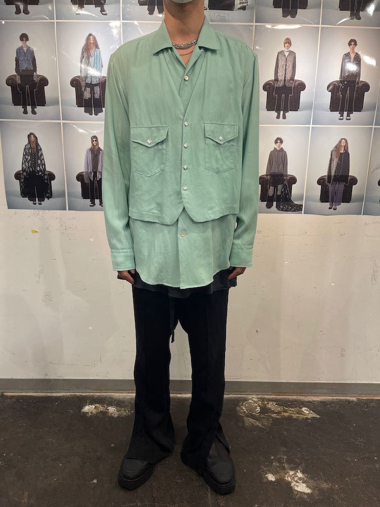 JANIS’S LAYERED SHIRT / ベスト レイヤード シャツ (Black, Mintgreen, White)