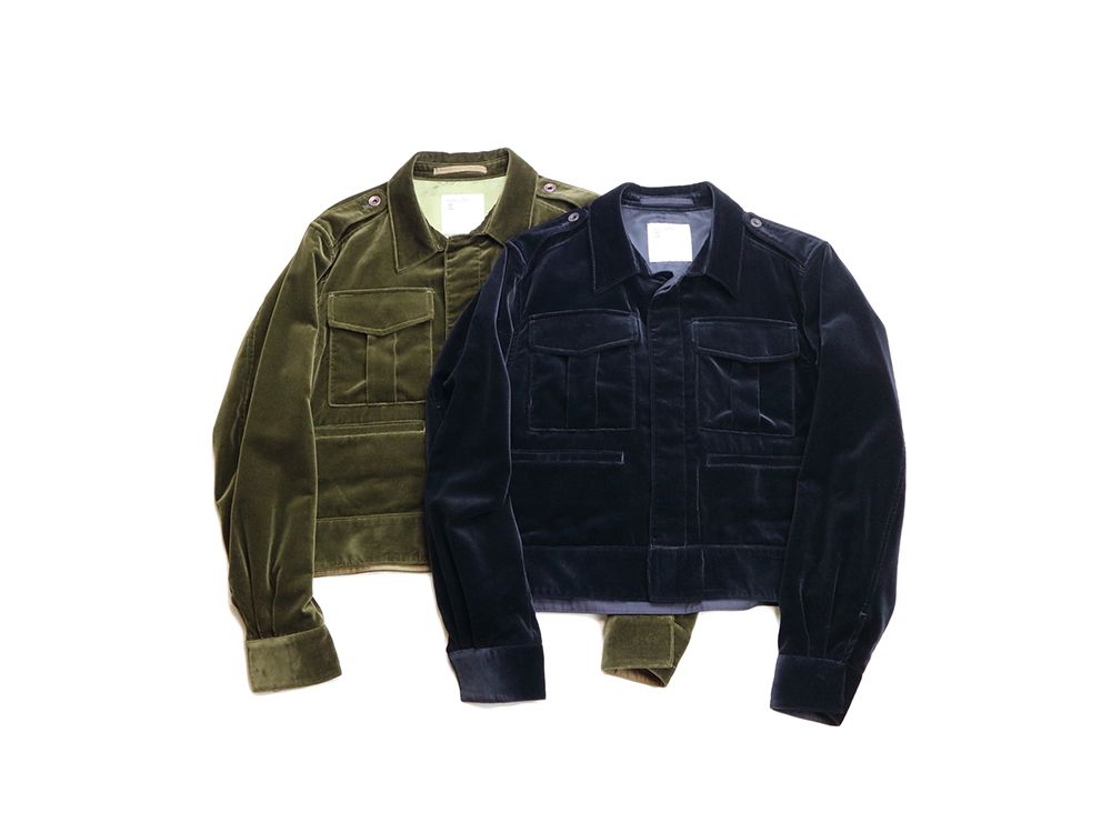 VELVET AVIATOR JACKET (BLACK)