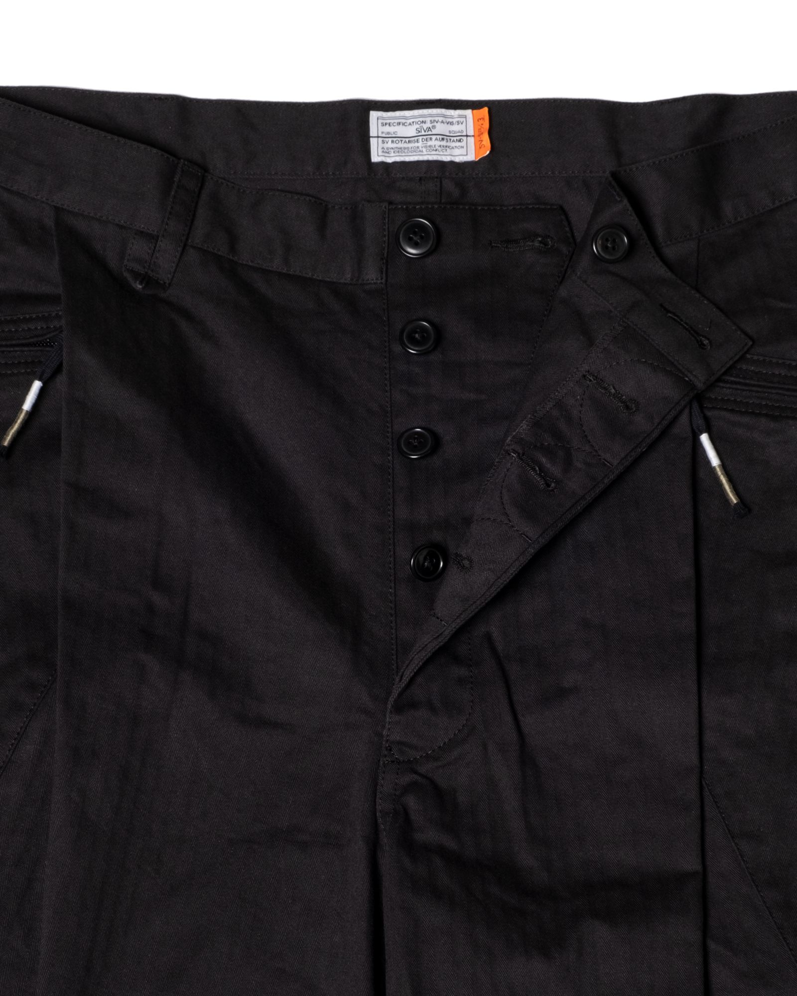 「予約商品」P-44 FRINGE SHORT PANTS / col: BLACK