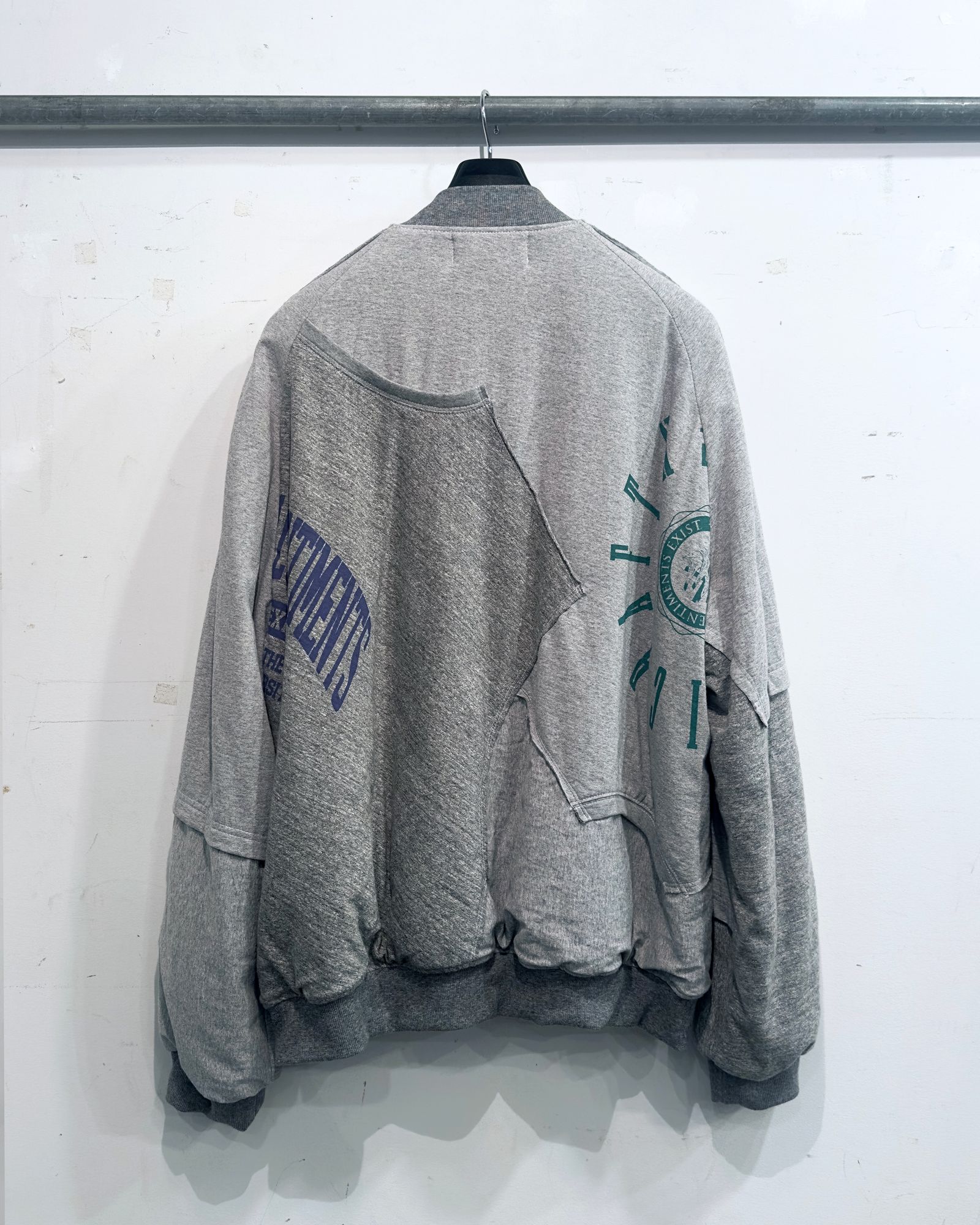 3 FAB REBUILED SUKA BLOUSON / 切り替えカットソー (BLACK,GRAY)