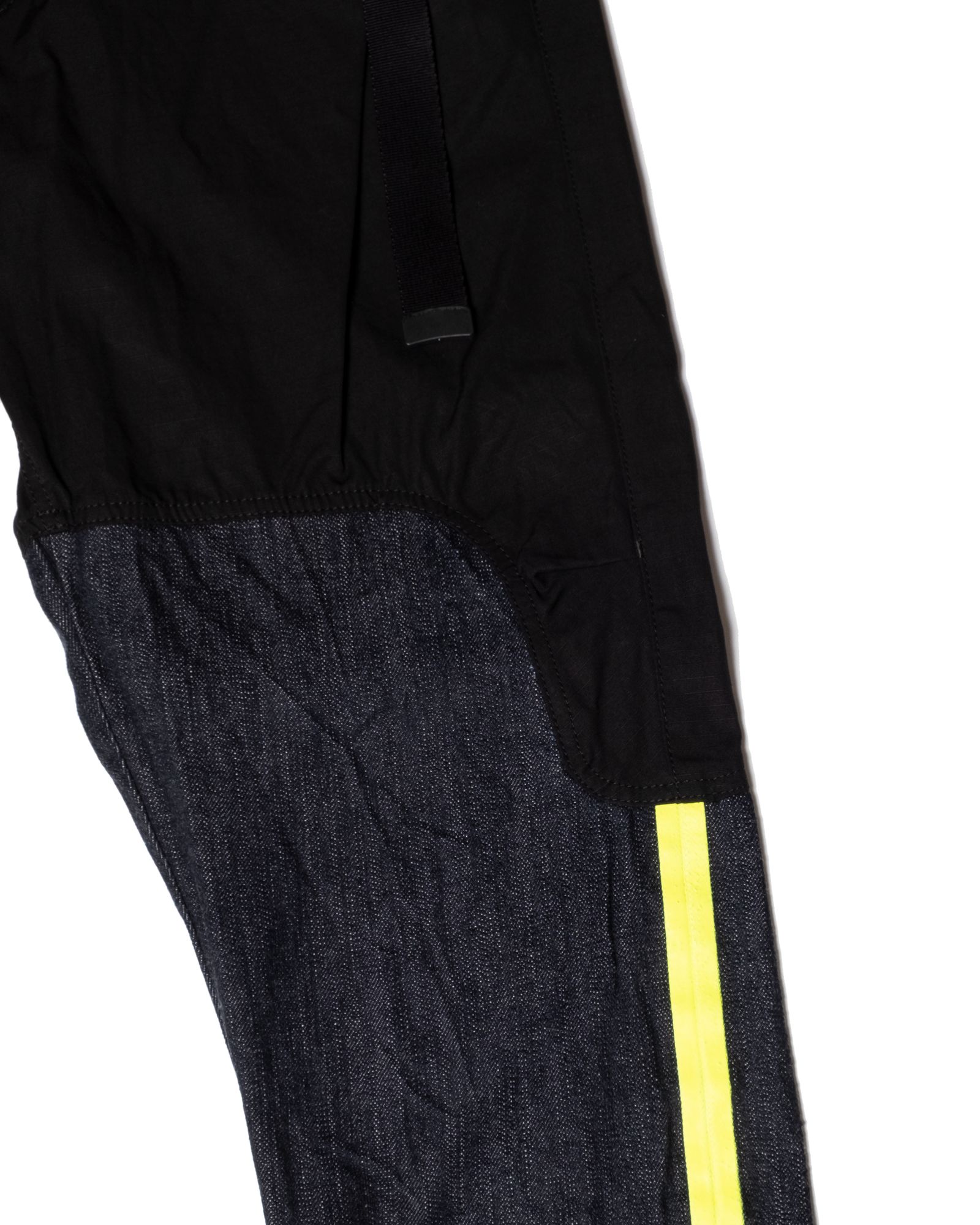 「予約商品」RIPSTOP LOWER-LEG DENIM PANTS / col: BLACK X INDIGO