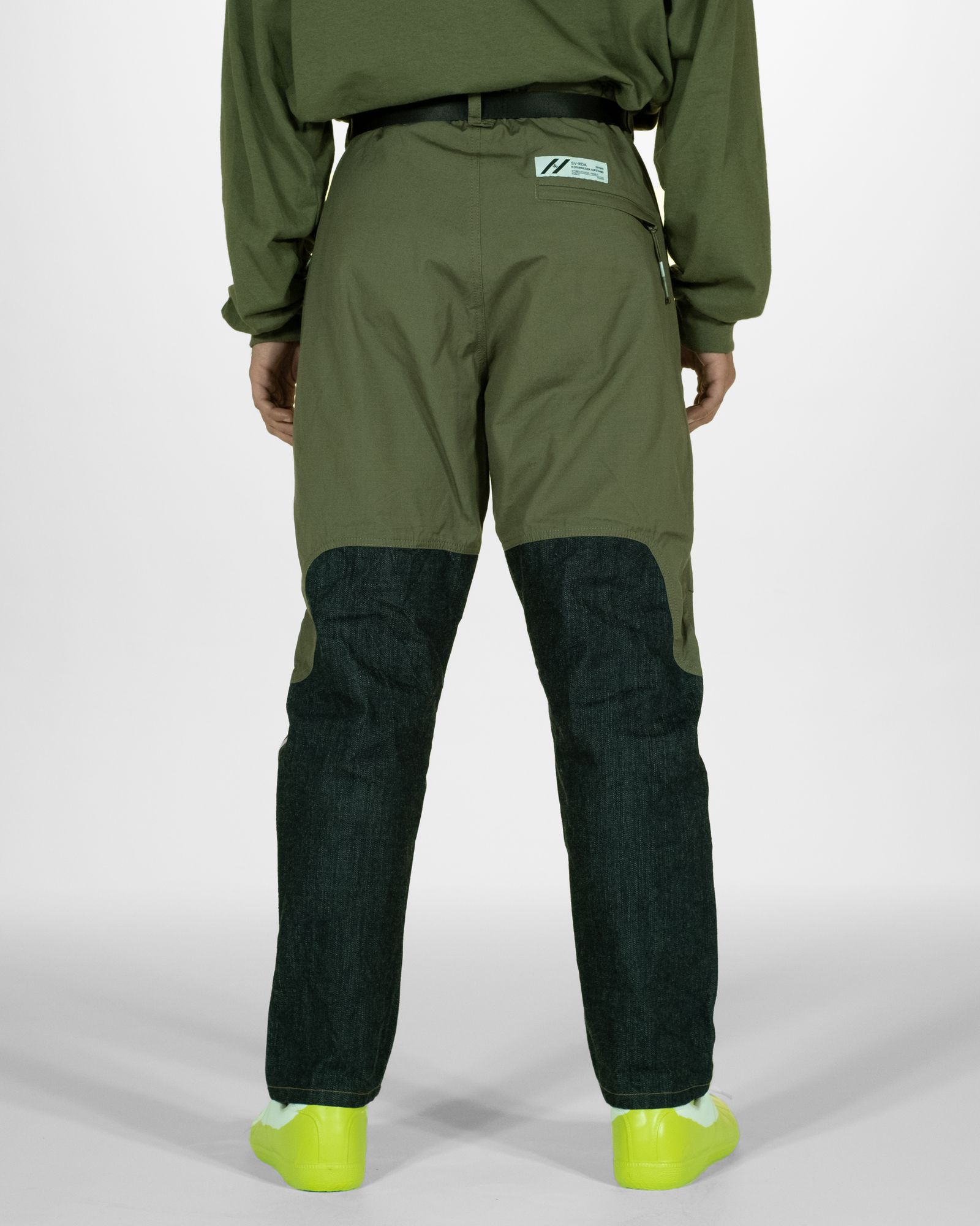 「予約商品」RIPSTOP LOWER-LEG DENIM PANTS / col: OD X INDIGO