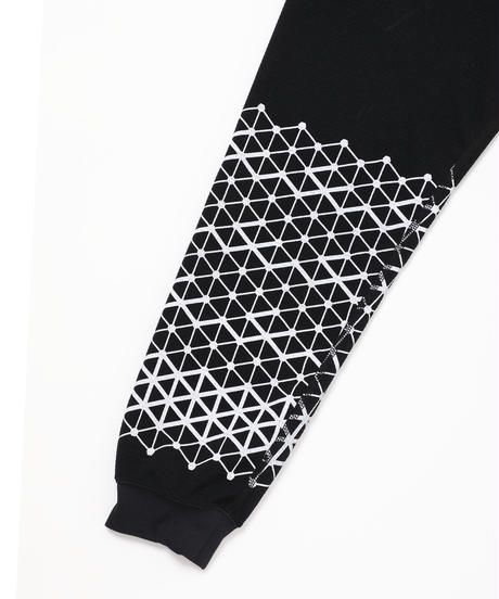 GEOMETRIC PATTERN L-SLEEVE c/#1 BLACK