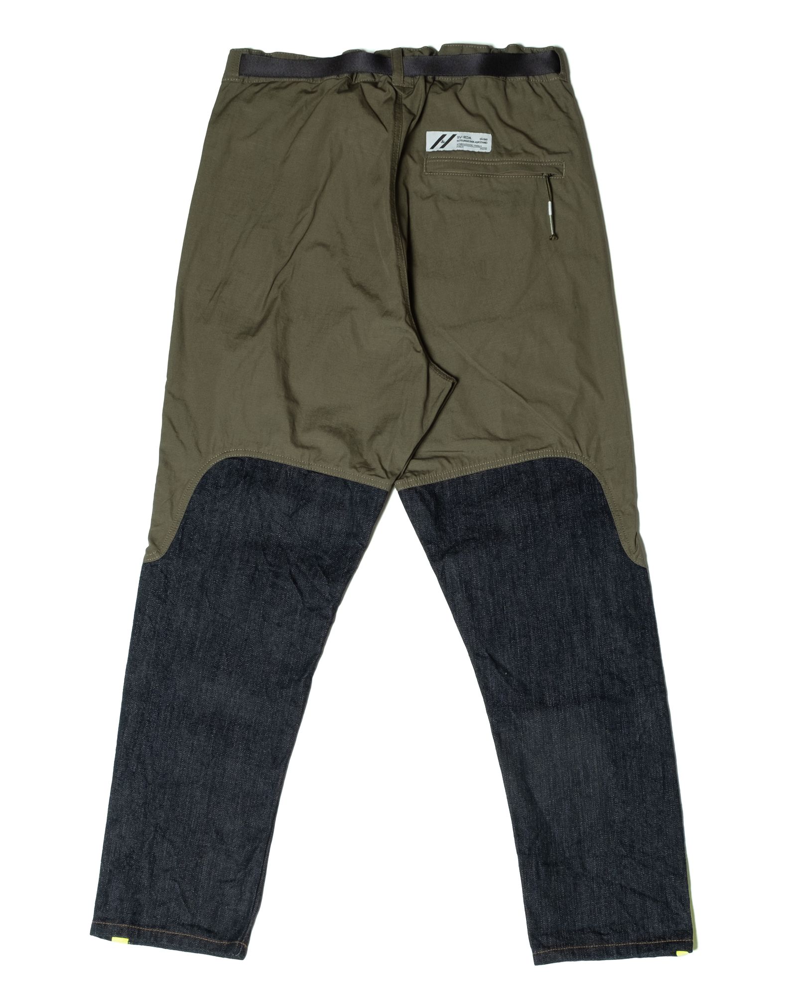 「予約商品」RIPSTOP LOWER-LEG DENIM PANTS / col: OD X INDIGO