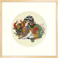 額入り：寿という獣 「丑」"The Beast Known as Kotobuki - Ox -"(Framed)
