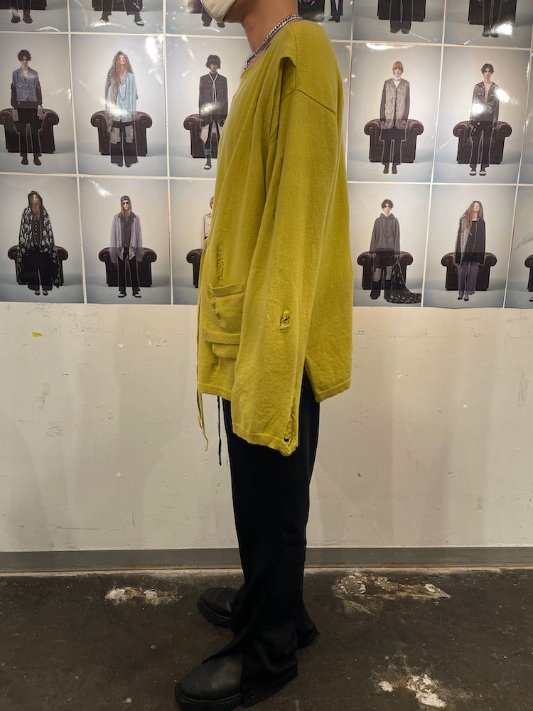 JANIS’S LAYERED KNIT PULLOVER / プルオーバーニット (Black, Yellow)