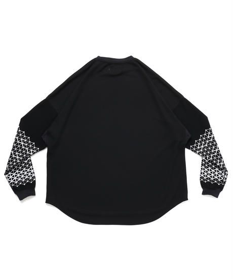 GEOMETRIC PATTERN L-SLEEVE c/#1 BLACK