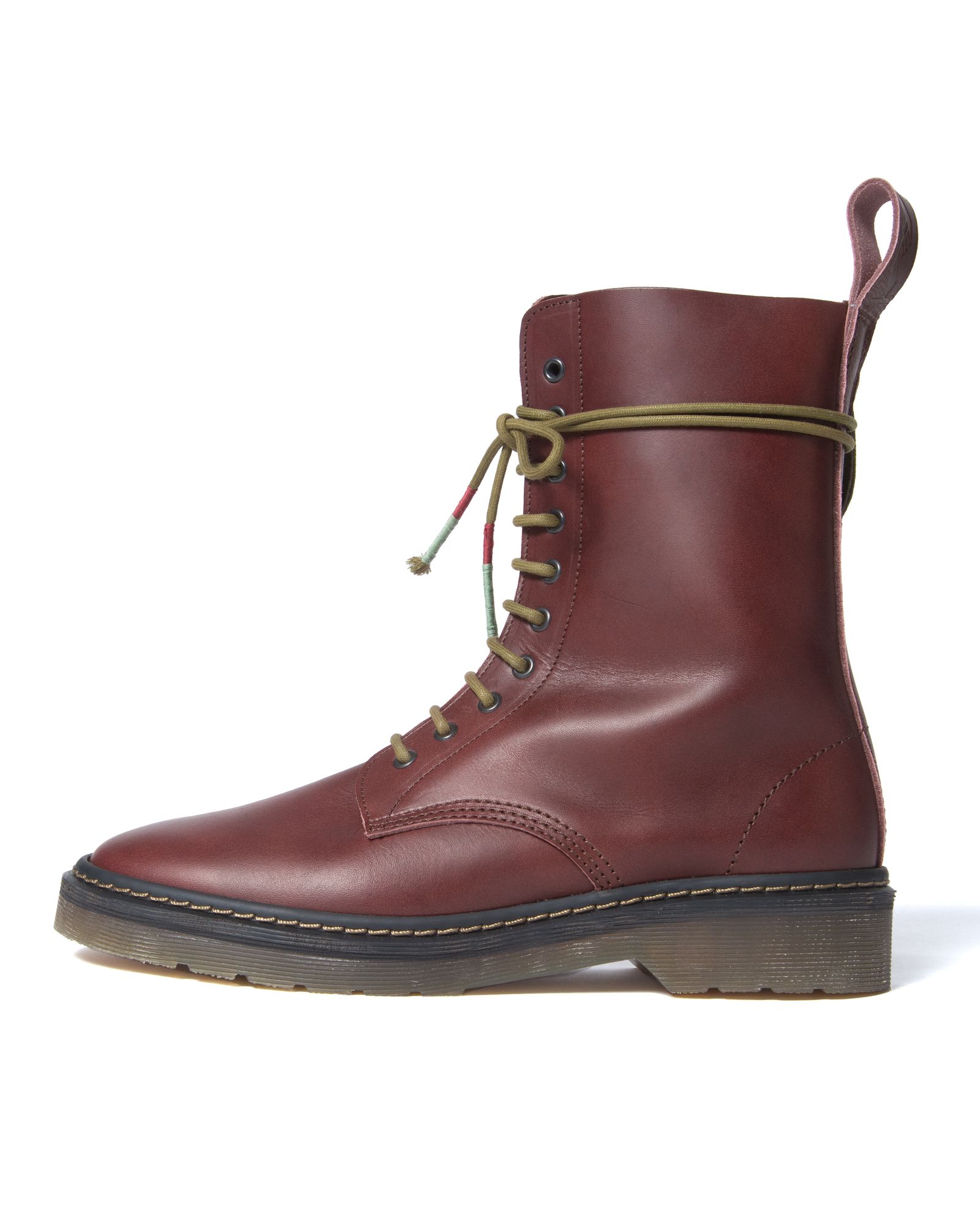 10EYELET ROUND TOE ZIP-UP BOOTS / col: BURGUNDY