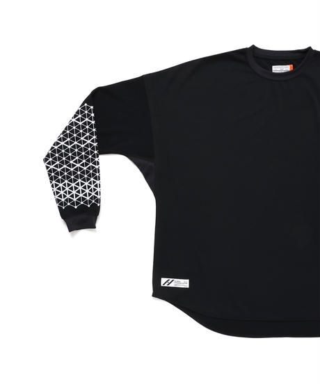 GEOMETRIC PATTERN L-SLEEVE c/#1 BLACK