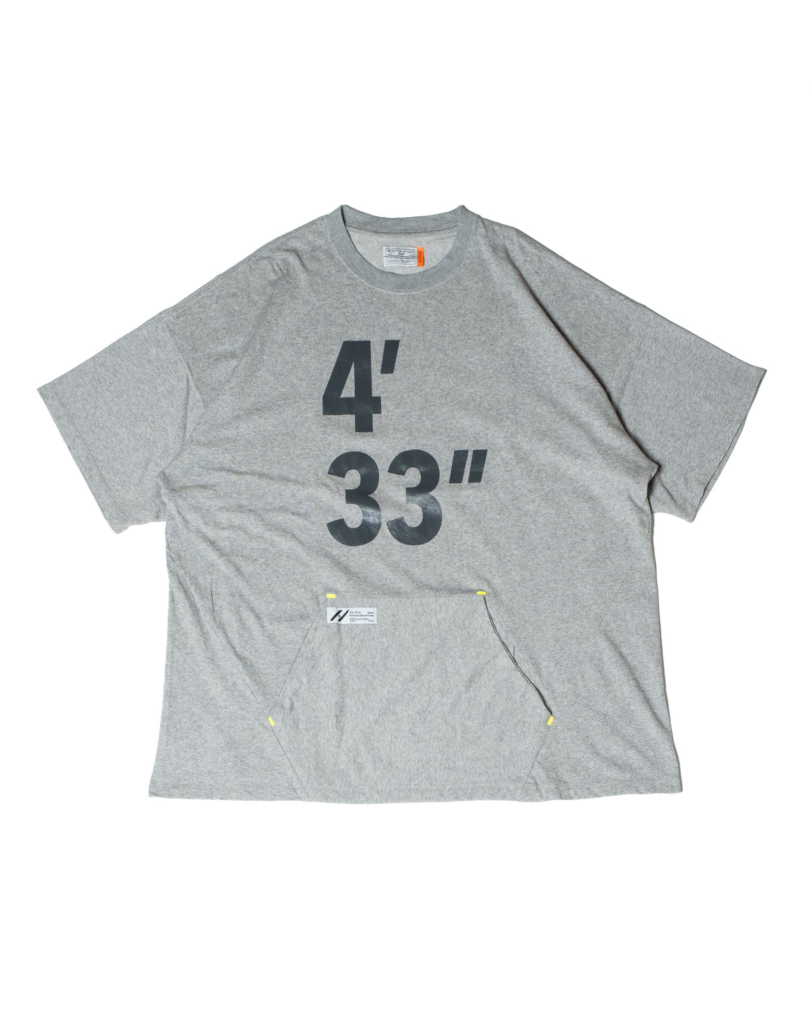 「予約商品」KANGAROO-POCKET WIDE TEE / col: HEATHER GRAY