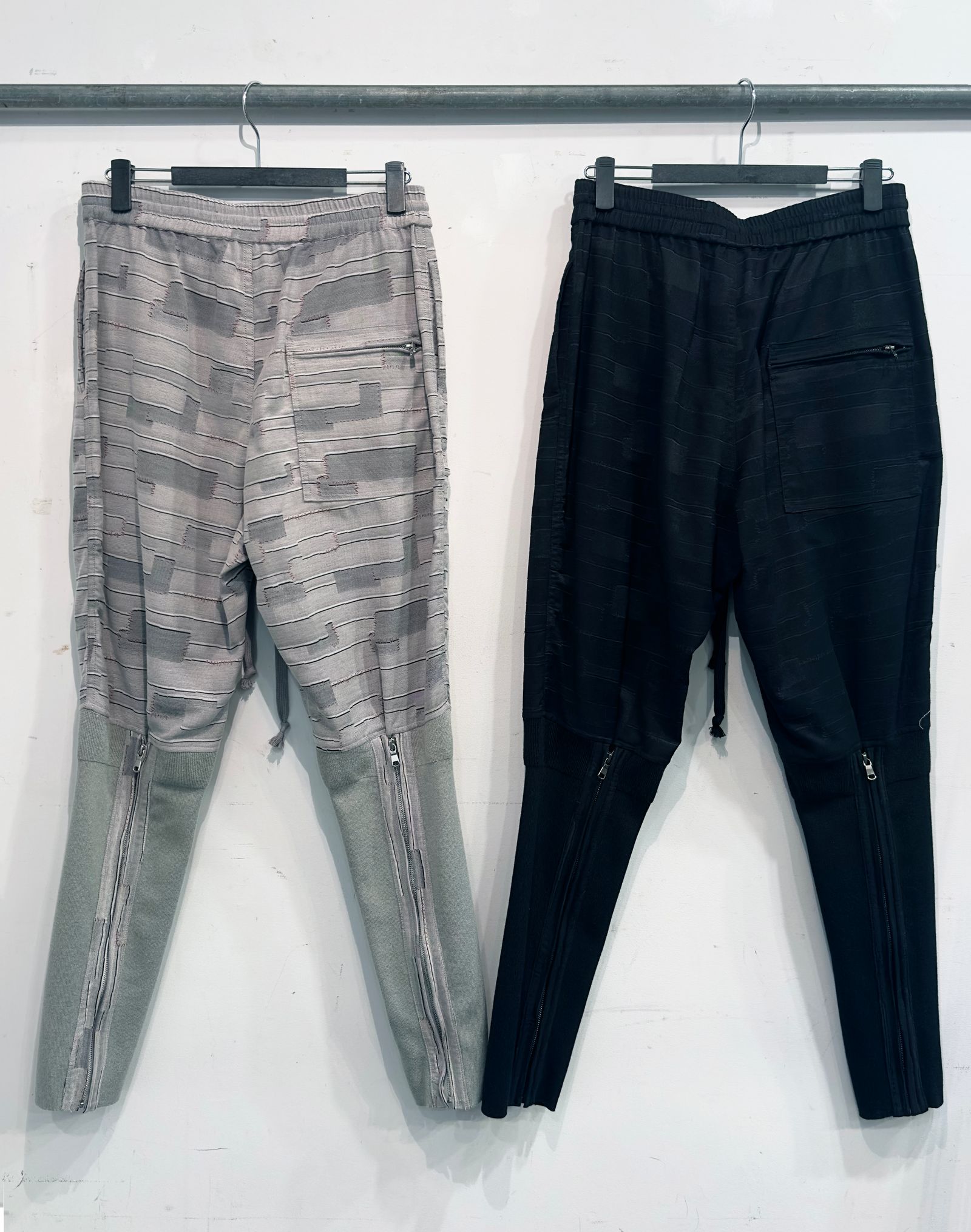 C/N CRUST JACQUARD TATTUKE PANTS / クラストミリタリーパンツ (BLACK,LIGHT GREY)