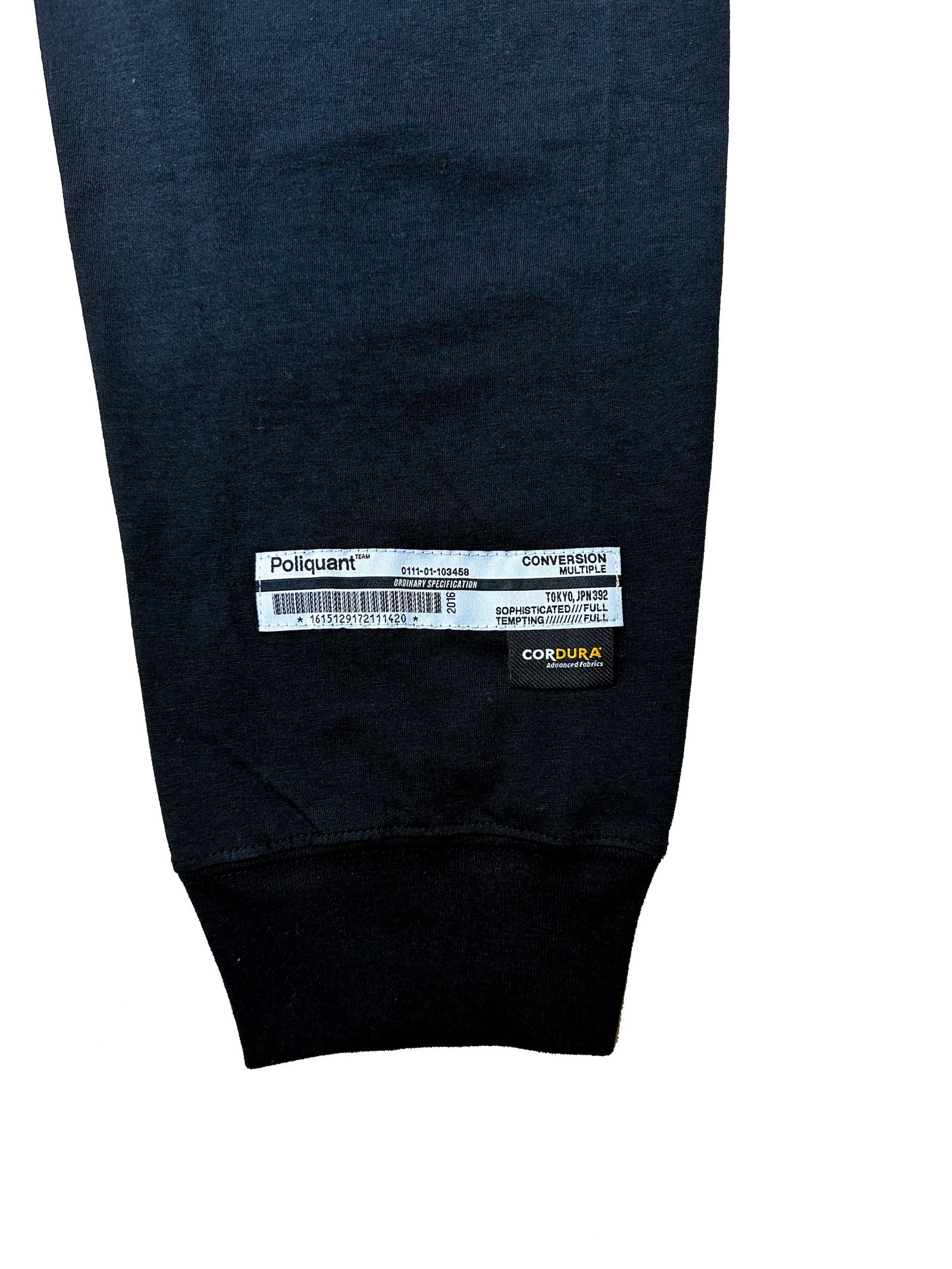 THE FLATSEAMER L/S TEE // CORDURA® Fabric THE SPECS / モックネック ロングスリーブ Tシャツ（BLACK）