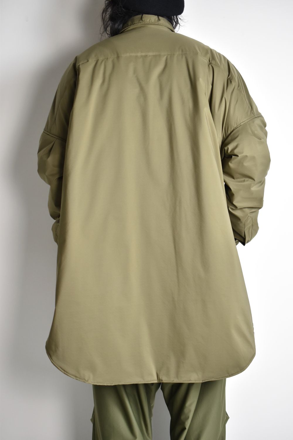 TOO BIG BAGGY QUILTED SHIRT COAT c/#2 KHAKI