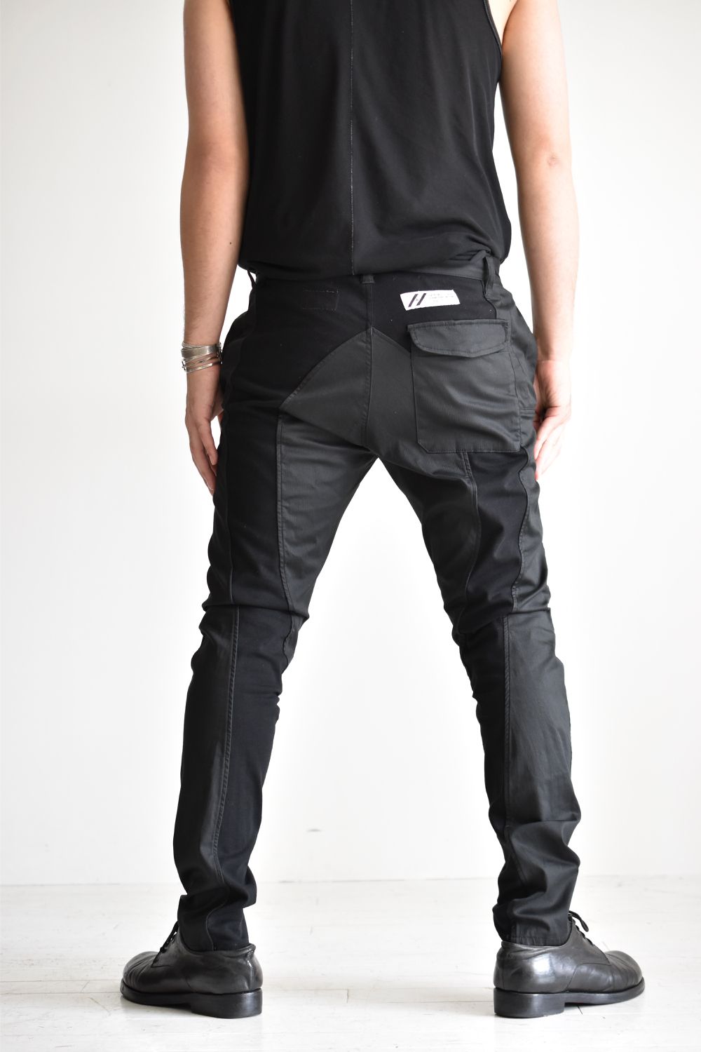 TIGHT FIT STRETCH TROUSERS c/#1 BLACK