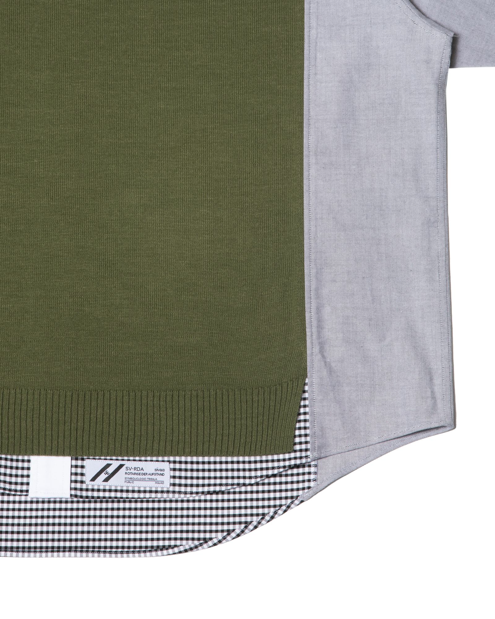 PASTED V-NECK BUTTONDOWN OVERSIZED SHIRTS / col: KHAKI