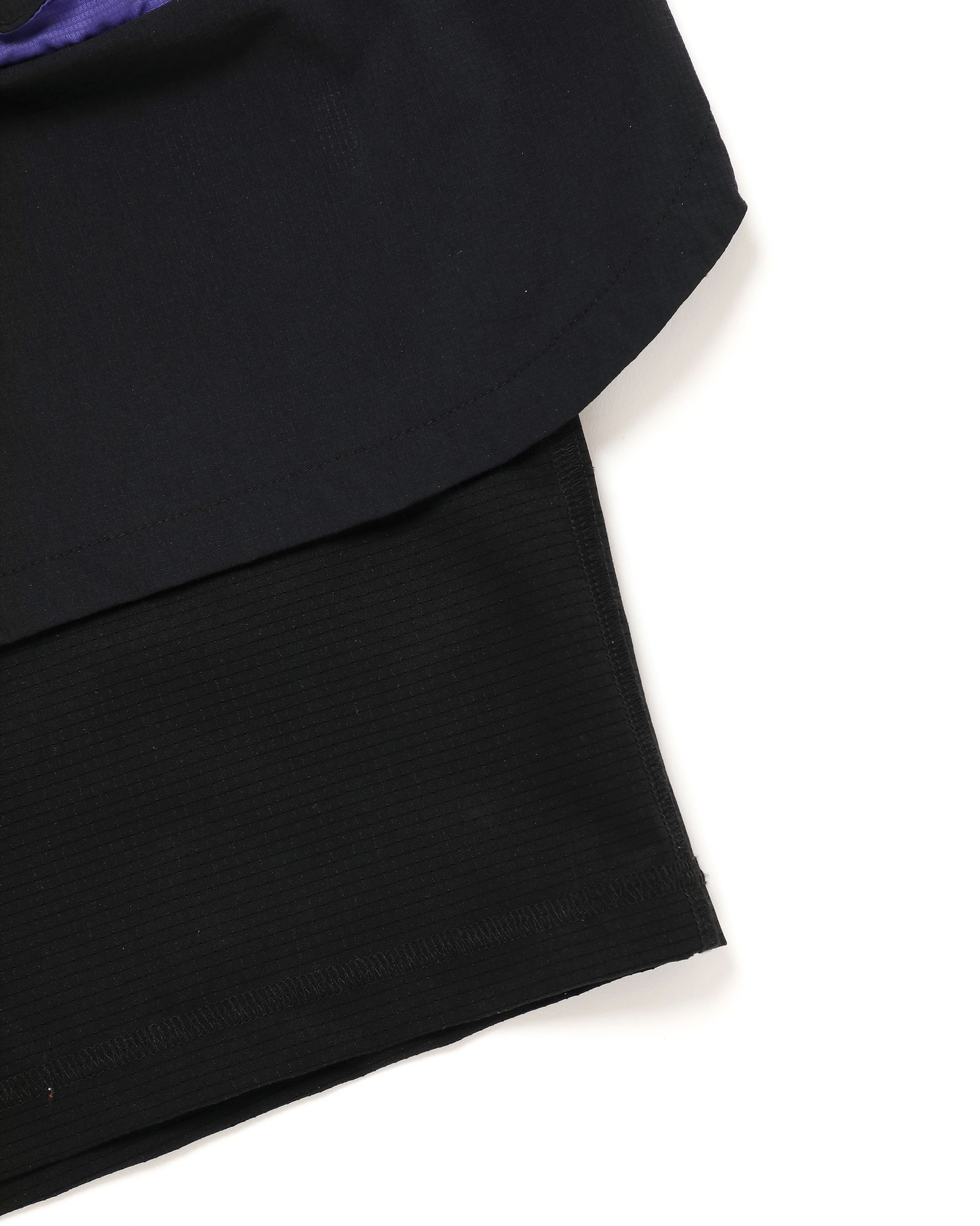「予約商品」SEAM-LINE LAYERED SHORTS # c/BLACK